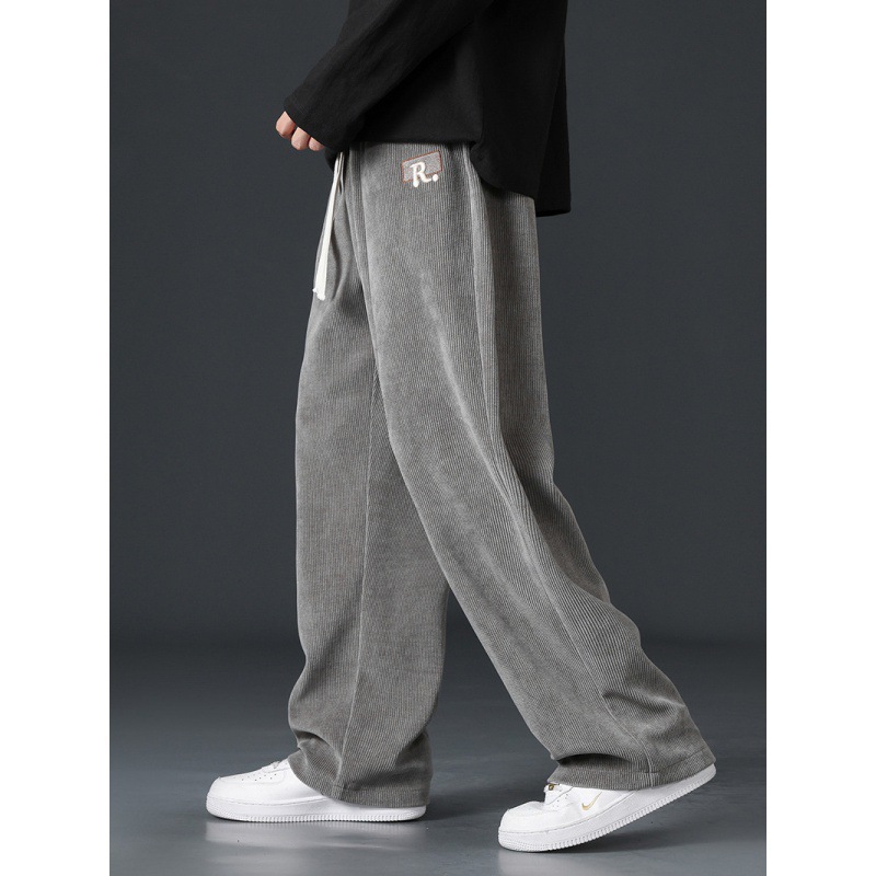 Bo 'ao pantalones masculinos primavera y otoño nuevos pantalones deportivos casuales rectos de estilo americano pantalones de piernas largas pantalones sueltos