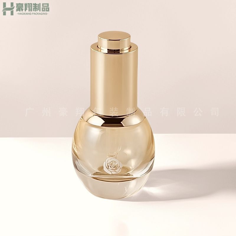 现货20ml精油滴管瓶 莲花肩套玻璃护肤品瓶|undefined
