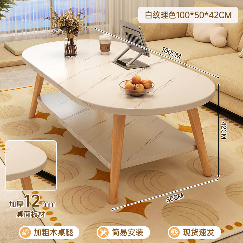 Mesa de centro, sala de estar, hogar, mesa de apartamento pequeño, habitación de alquiler simple, 2025, nueva mesa de té redonda simple