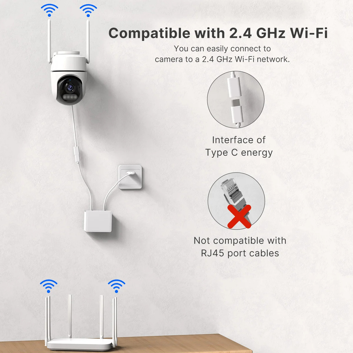 Icsee Sınır Ötesi 2 Adet HD Kamera Wifi Ev Akıllı Kablosuz 360 Derece Renkli Gece Görüşlü Güvenlik İzleme