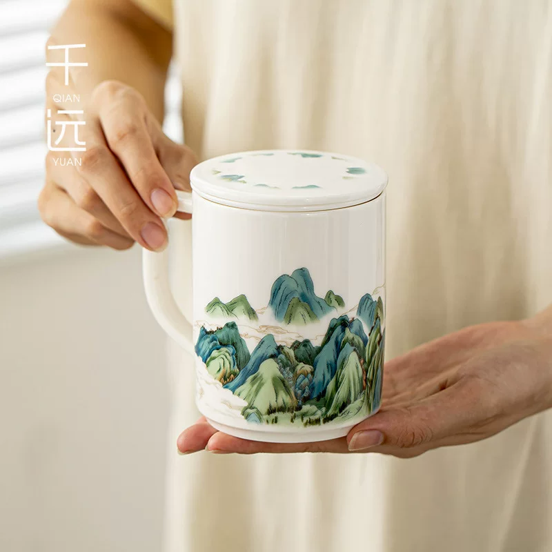 Офисная кружка Guo Chao, чайная кружка, верхнее чайное цветочное чайное блюдо, подарок для воды чашка бизнеса культурная и творческая керамика