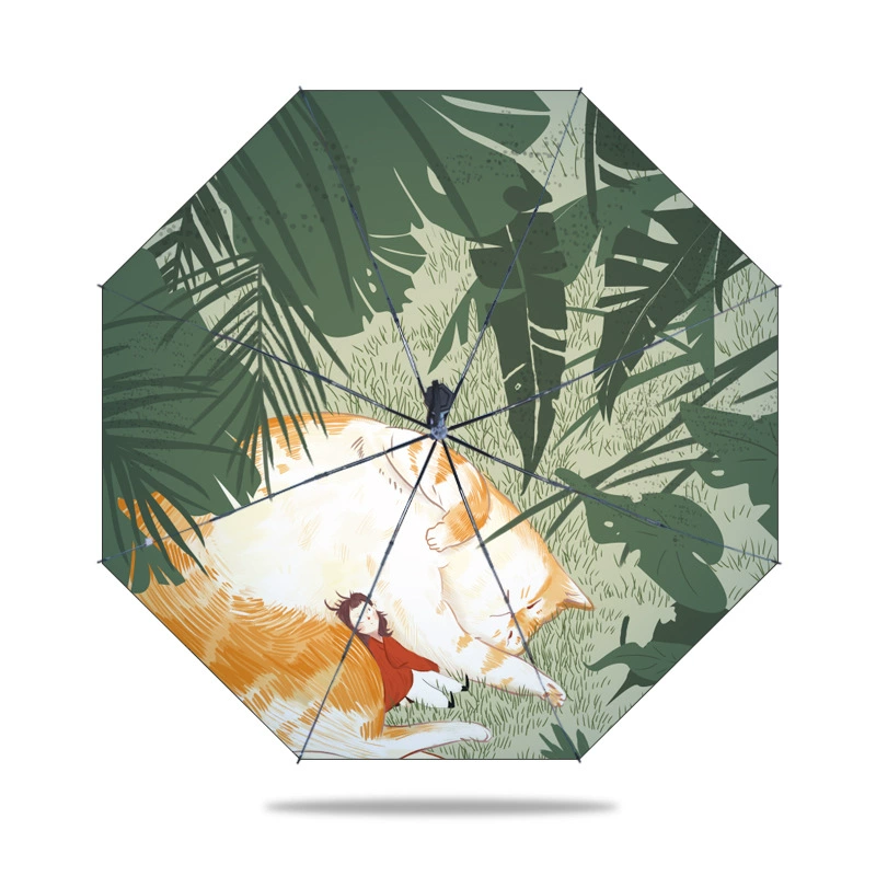 Handheld umbrella solar-powered, sun protection, wholesale