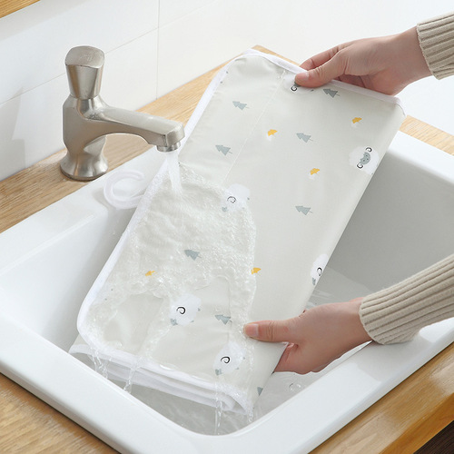 Nordic underwear underwear storage hanging bag transparent visible grid bra sock storage bag hanging wardrobe artifact