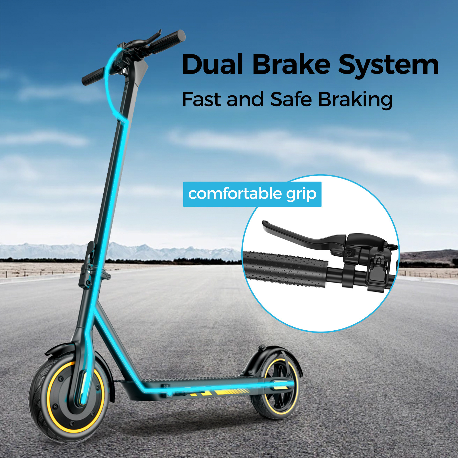 10 inch adult electric scooter 500W two wheel electric folding portable electric scooter light battery car