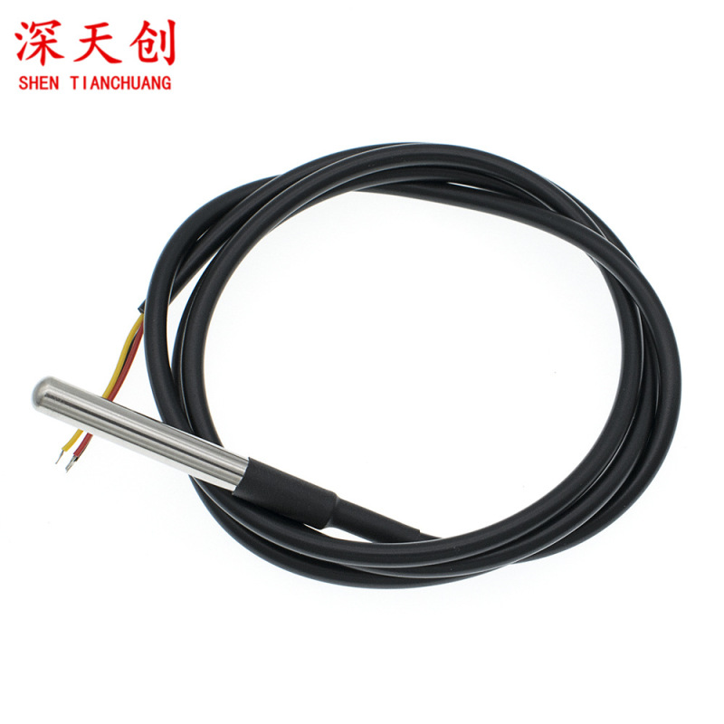 Waterproof DS18b20 temperature probe temperature sensor XH2.54-3P terminal wire length 1m