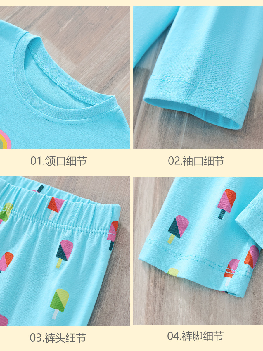 littlebitty2025 otoño nuevo estilo europeo y americano conjunto de ropa de casa para niños chaqueta de otoño para niñas pantalones de otoño ropa infantil