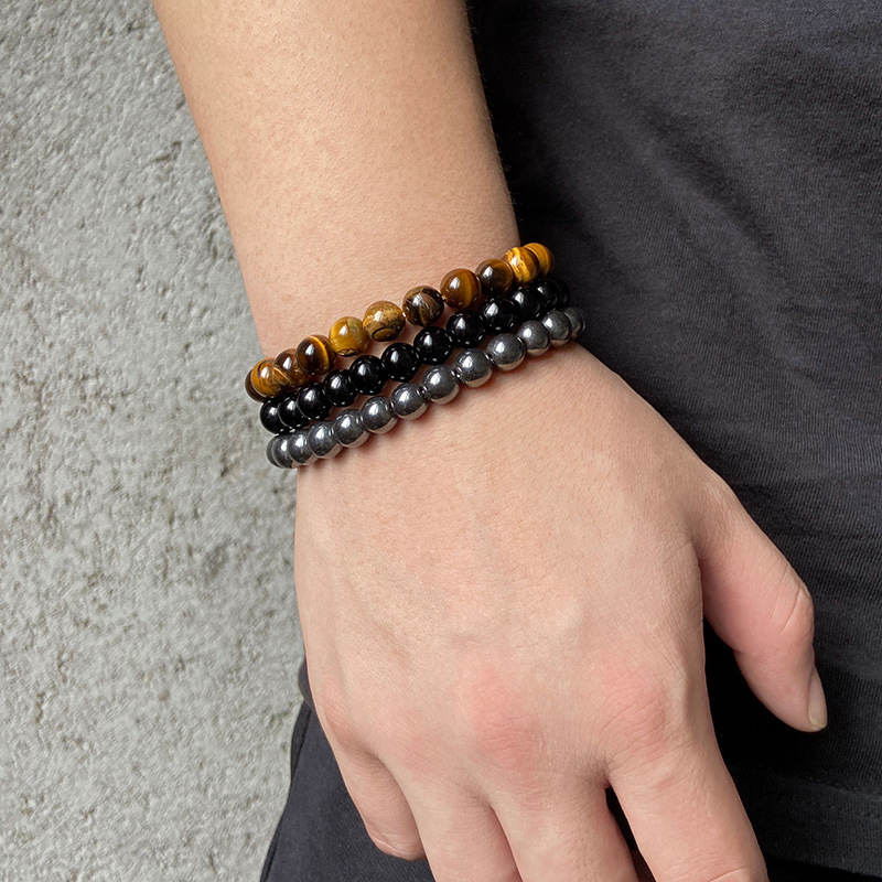 Mode Marmor Kristall Perlen Armbänder display picture 11