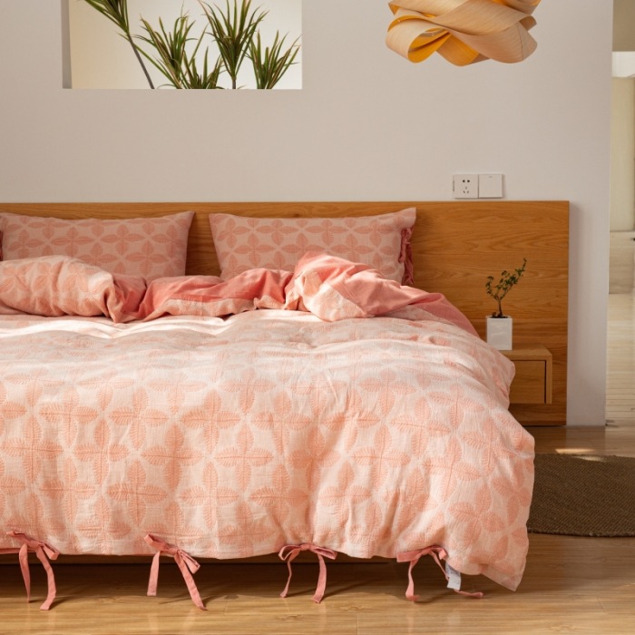 A類母子級60本綿二重糸四点セット純綿日本式裸寝シーツ三点セットベッド用品