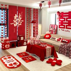 結婚部屋の配置セット結婚部屋のカーテンの装飾セット