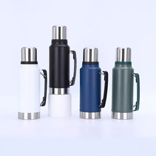 跨境304不锈钢保温壶户外便携手提热水壶大容量带手柄旅行水壶