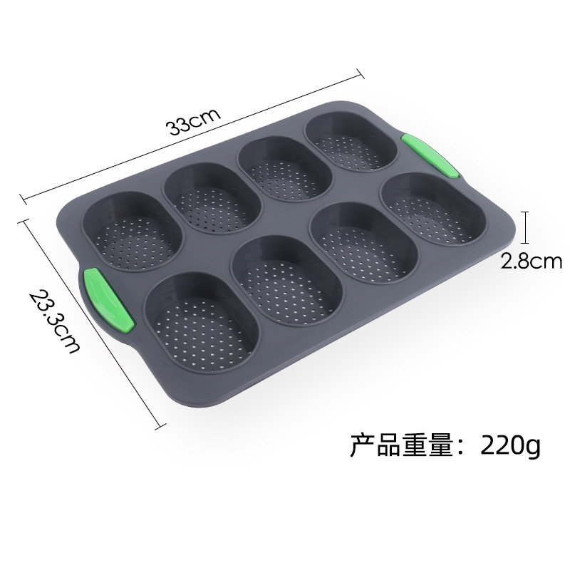クロスボーダーロング3スロットバゲット8連フレンチパン型ノンスティックケーキ型ケーキショップシリコンベーキング用品|undefined