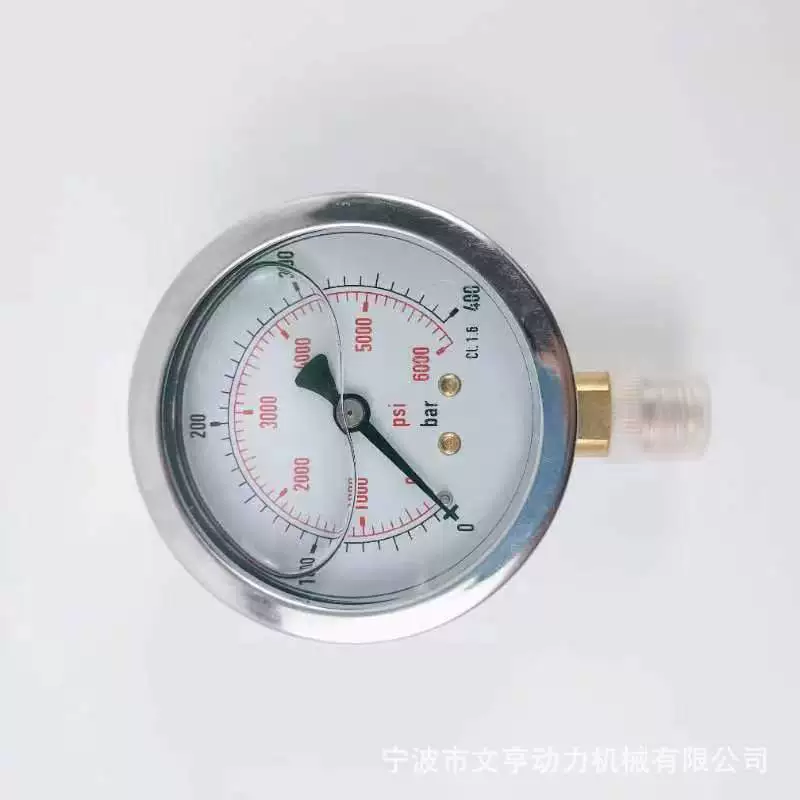YN60 Радиальный интегрированный матовый маслонаполненный прецизионный сейсмический манометр 1,6 класса Wen Heng Power Factory Outlet