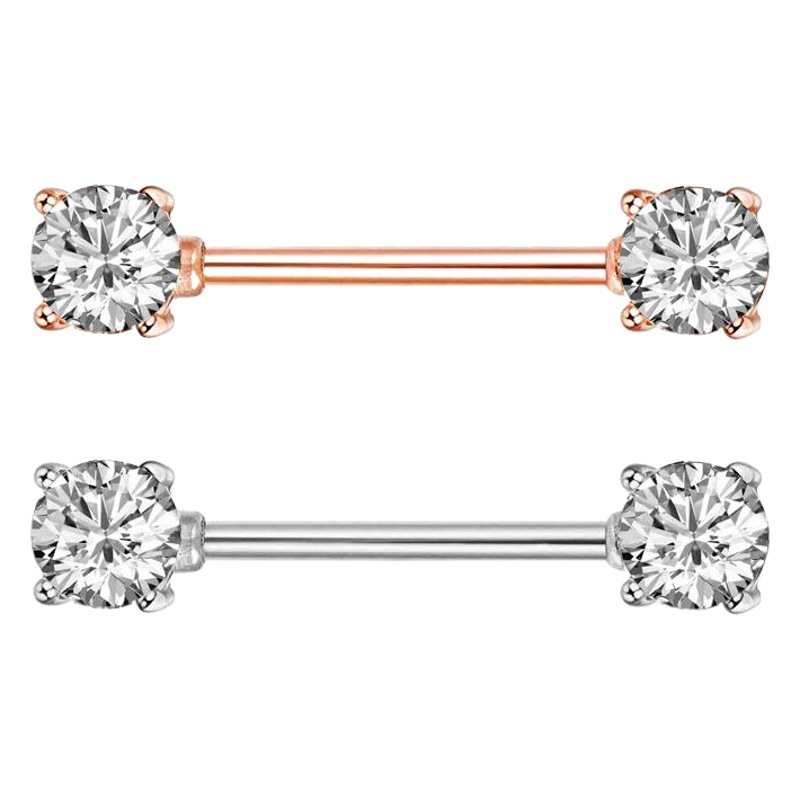 Nueva moda punción joyería clavo de mama Anillo de pecho de circón de comercio electrónico transfronterizo