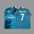 17-18 Real Madrid Away Printing #7 Ronaldo + 3 Sleeve Patches 1 Chest Patch