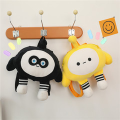 毛絨包包少女心雙肩包2024小紅書新款蛋仔派對可愛勞改蛋卡通背包