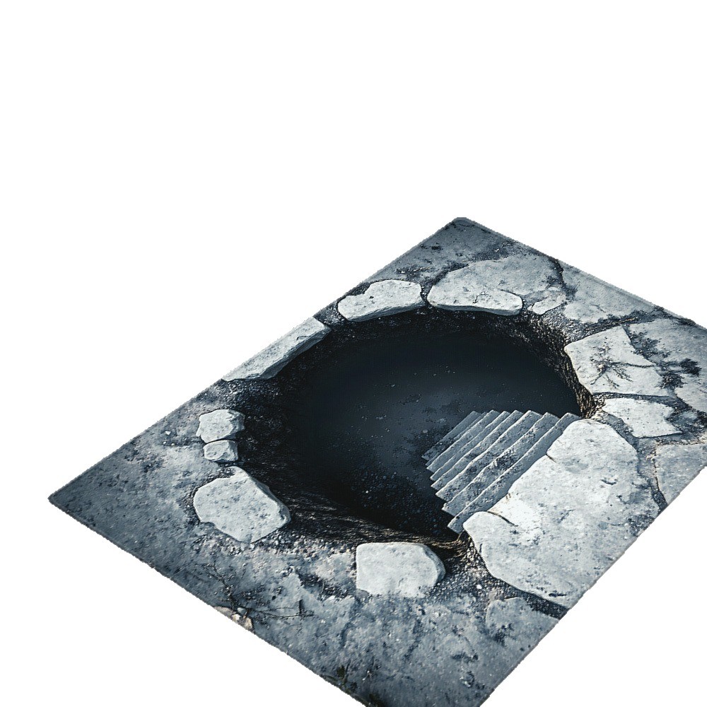Transfronterizo 3D estereoscópico cristal alfombra de lana Amazon American anti-deslizante alfombra de absorción de agua alfombra de puerta