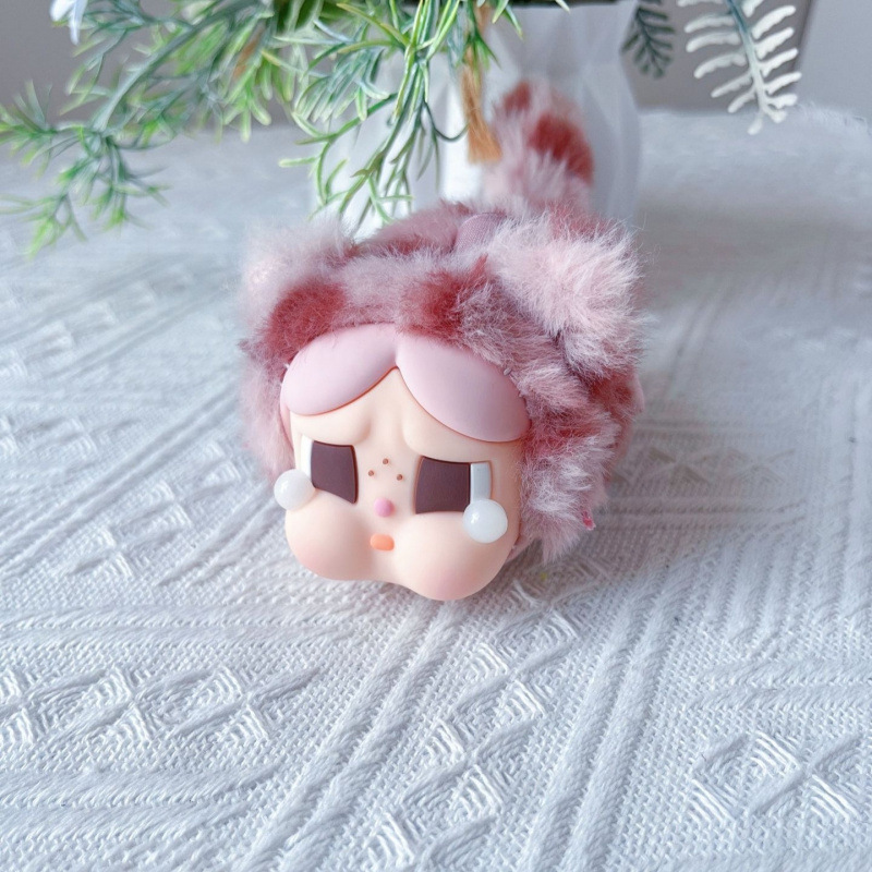 现货新品哭娃CRYBABY豹豹猫猫系列搪胶毛绒挂件钥匙盲盒礼物玩具|undefined