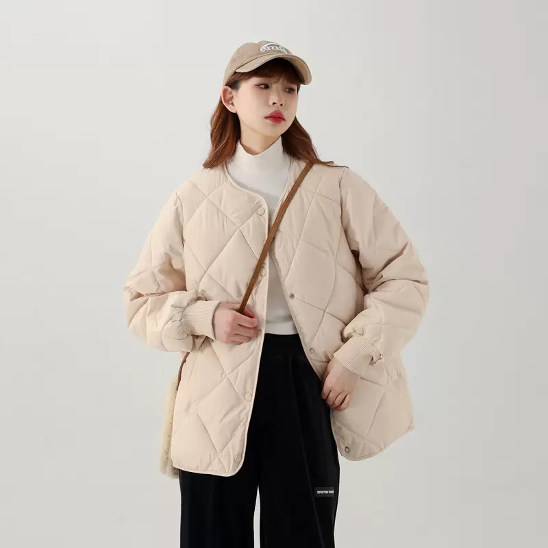 2024年新款轻薄棉服女短款秋冬装棉衣时尚宽松韩版棉袄小个子外套