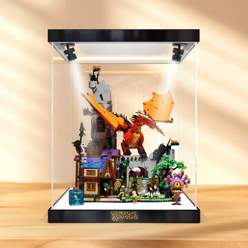 Коробка для хранения элементов, подходит для серии LEGO IDEAS 21348 Dungeons and Dragons: История красного дракона, крышка для хранения конструкторов