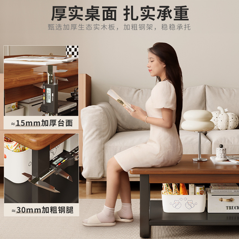 Mesa de té de madera maciza para el hogar 2024 nueva mesa de té de alta calidad moderna simple y pequeña mesa simple