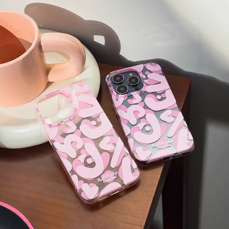 Green Pink Blue English Graffiti Printing 16/15/14/13Promax Mobile Phone Case 12/11 Soft Xr/Transparent 7/8P Green Pink Blue English Graffiti Printing 16/15/14/13Promax Mobile Phone Case 12/11 Soft Xr/Transparent 7/8P