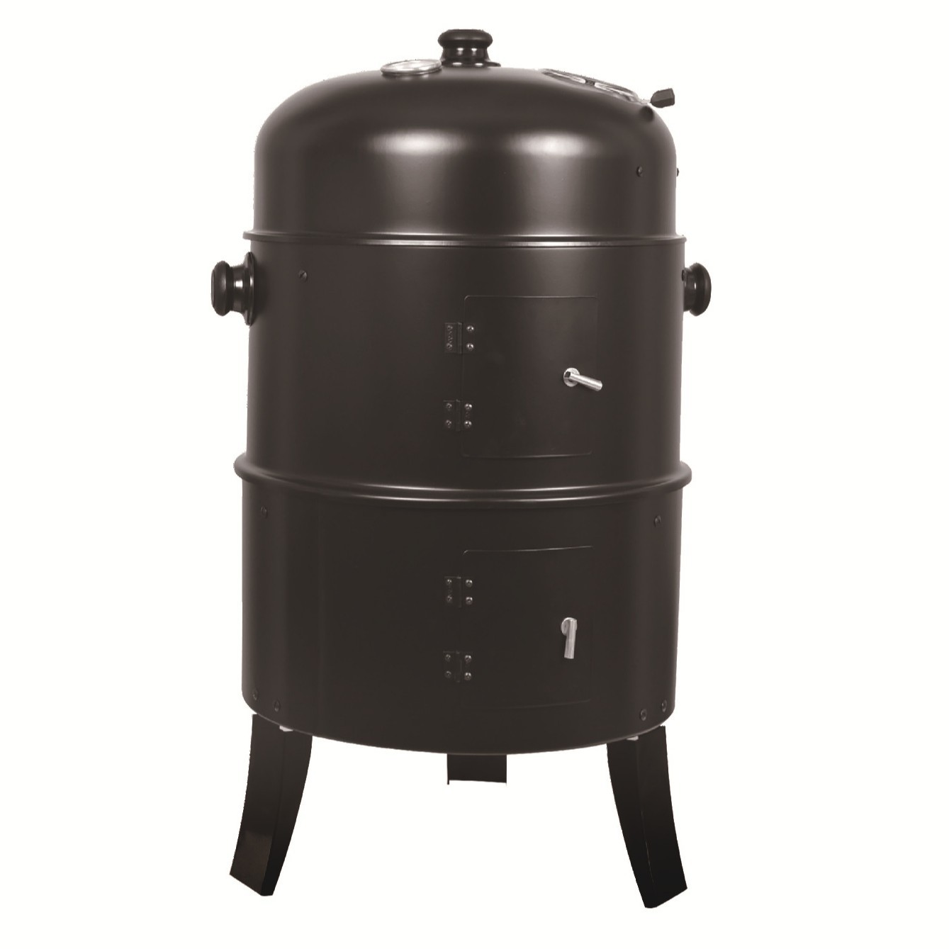 Nuevo producto Ahumador de humo engrosado barbacoa al aire libre horno de barbacoa de tocino de carbón desmontable de tres capas horno de tocino al por mayor