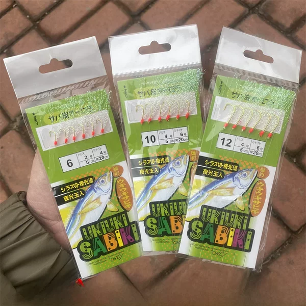 Pure bright silk bionic string hook shrimp skin hook gold sleeve bait hook mouth white mackerel fishing hook fishing gear wholesale