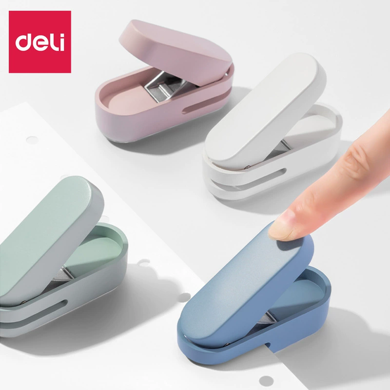 Deli NS088 Newsey Штамповочная машина Мини-Четырехцветная круглая ручная машина для переплета данных с одним отверстием для студенческого офиса