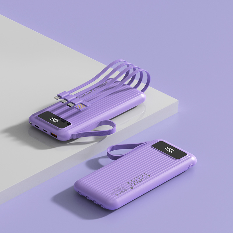 10000 mAh con cuatro líneas 66w carga rápida de gran capacidad al aire libre viajes de viaje portátil flash cargar tesoro de carga en stock