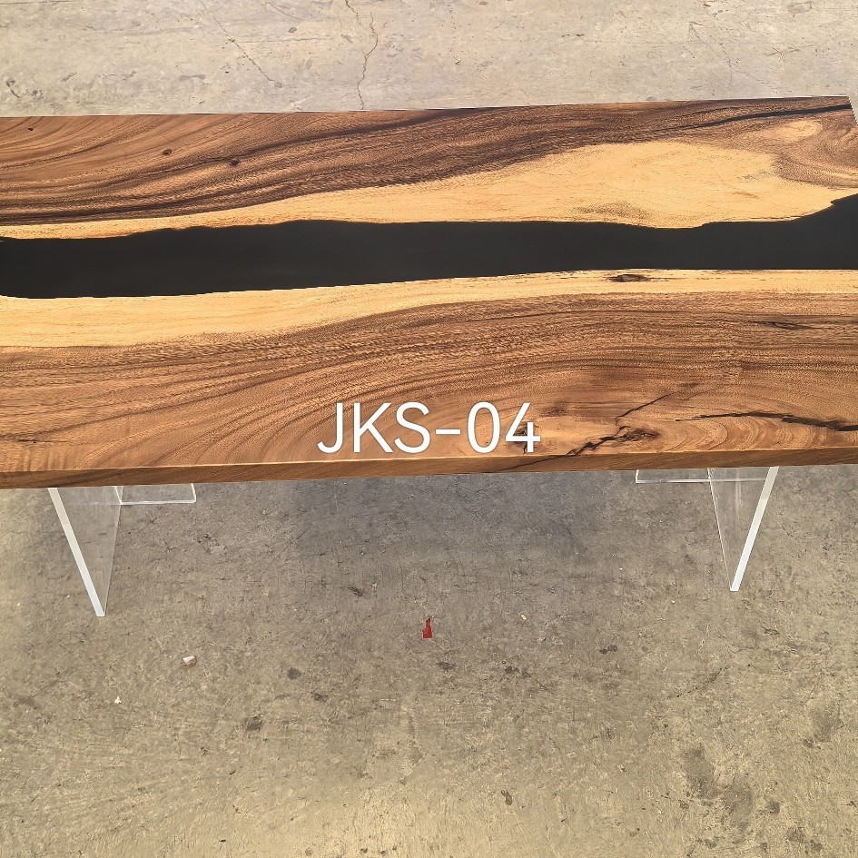 定制实木树脂大板泡茶桌餐桌定做现代简约接待泡茶茶台树脂办公桌