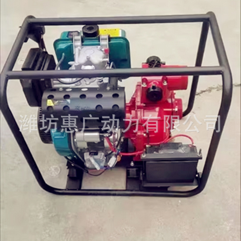 玉柴动力YC100B单叶轮水泵 玉柴4寸柴油抽水泵 手启动款