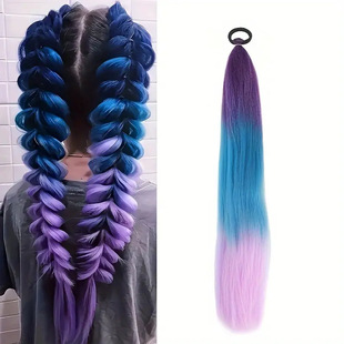 1 piece of children and girls rubber band ponytail wig boxing braid color elastic rope braid ponytail wig hair