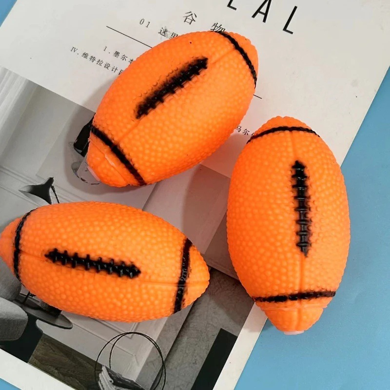 [Self-Pleasure Toy] Pet Interactive Rugby Toy Teeth Grinding and Boredom Relief Dog Sound Vinyl Training Self-Pleasure Ball
