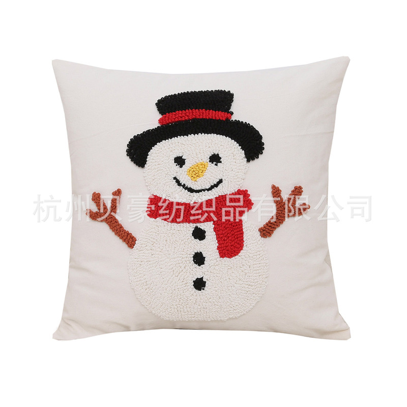 Amazon クリスマス枕クロスボーダーサンタクッションリビングルームソファ刺繍装飾アメリカンホリデー枕カバー|undefined
