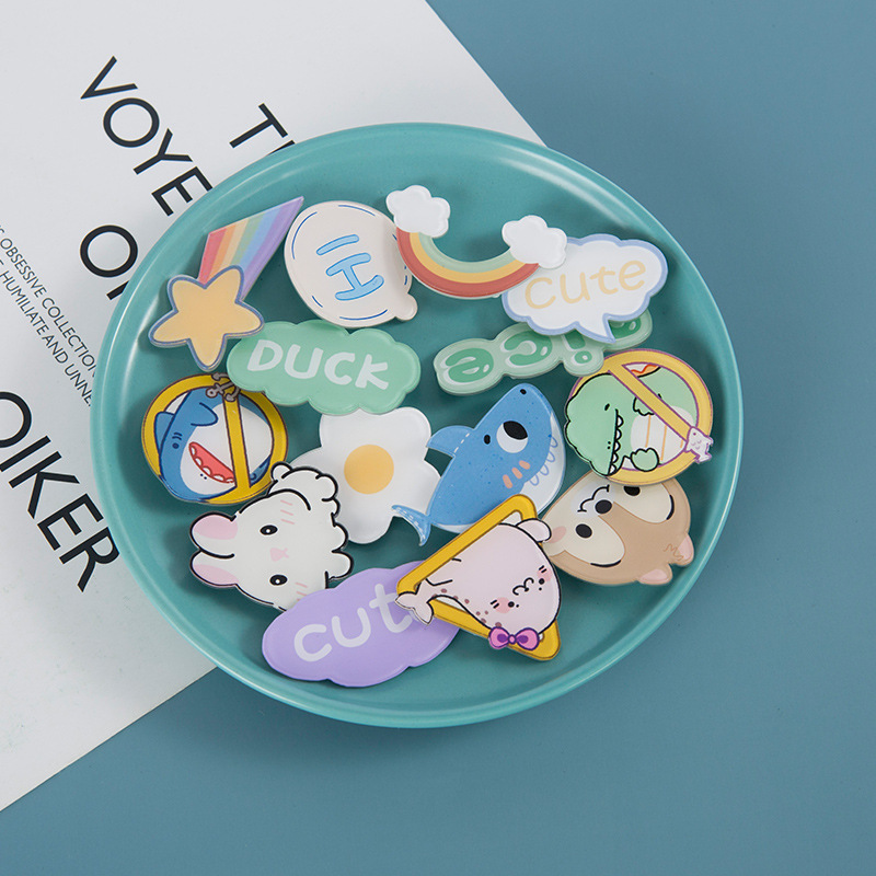新しい子供の漫画のバッジのかわいい少女の心の文字の虹のアクリルのブローチのかばんのピンは卸売りを飾ります。|undefined