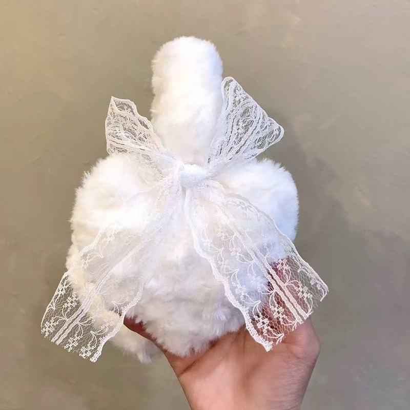 冬季耳罩甜美蕾丝蝴蝶结毛绒耳暖护耳骑车学生防寒耳捂子爱心耳套|undefined