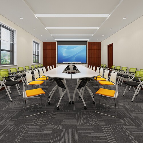 Training table chairs multi-functional mobile combination meeting foldable table office meeting table long table educational institutions school desk