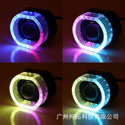 colorful aperture, Motorcycle headlights, headlights