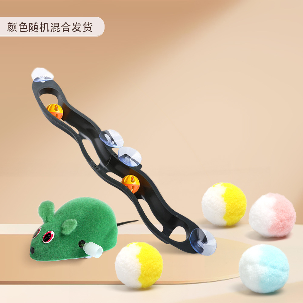 Transfronterizo plegable orbita campanas bola gato juguete ventosa orbita bola auto-hi gato agarrar tablero juguete sill
