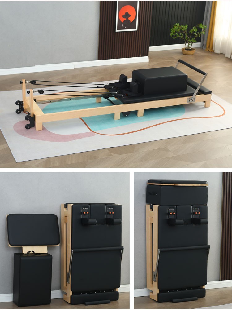 Pilates cama de núcleo gran aparato pierna de madera cama de núcleo plegable equipos de ejercicios comerciales domésticos plásticos deportivos