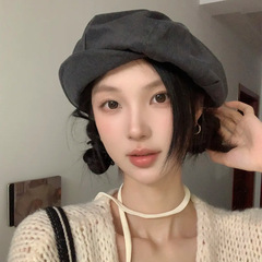 秋冬の新型の帽子の女性の帽子の4つは多種の戴法貝雷の八角の帽子の大きい頭の周りの復古のアヒルの舌の雲の帽子をかぶせます。