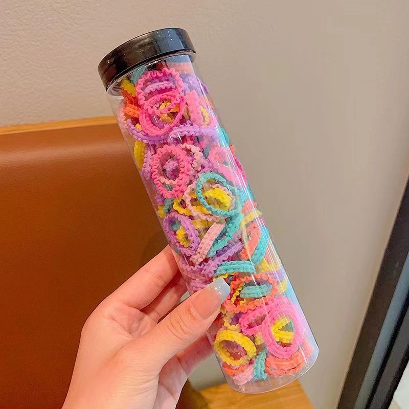 Estilo coreano de alta cuerda de Pelo elástico de las mujeres anillo de toalla simple banda de goma cuerda de pelo de cola de caballo alta anillo de pelo de bebé