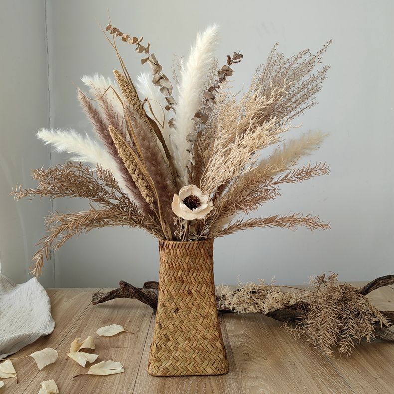 Literary Retro Natural Reed Dried Bouquet Set B&B Clothing Store Window Home Desktop Decoration Real Flower Ornaments