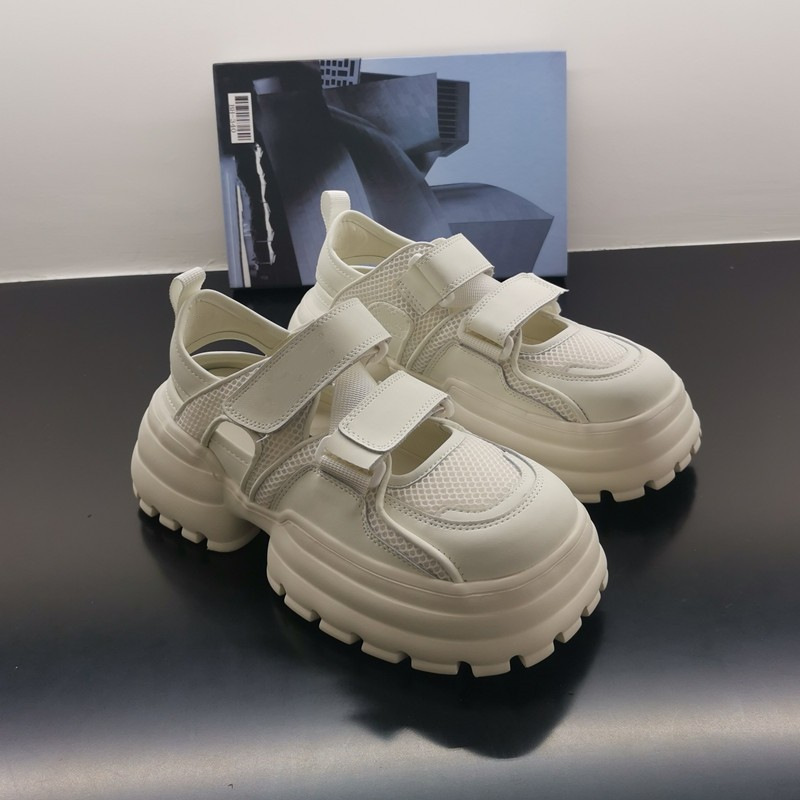 PLOVER hueco zapatos de papá y mujer respirado verano nuevo velcro mesh versátil soleas gruesas sandalias deportivas ligeras