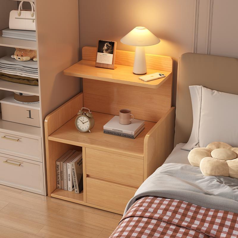 Mingzheng Furniture Factory Bedside Table Home Bedroom Small Simple Modern Bedside Storage Cabinet Heightened Bedside Storage