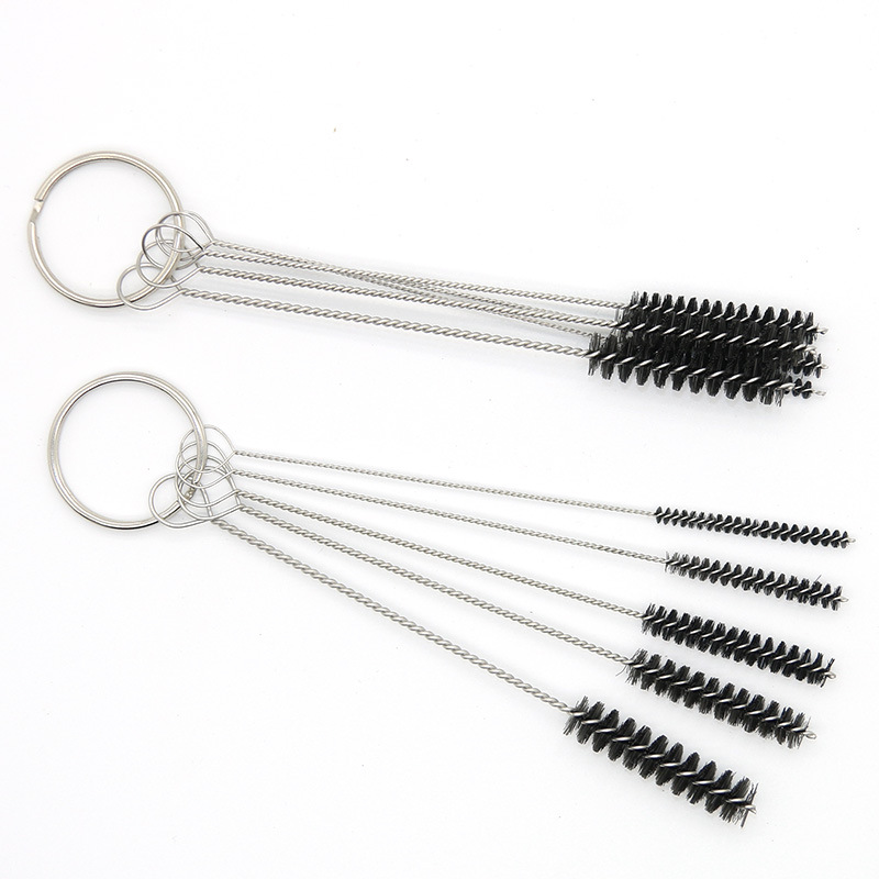 Cepillo de limpieza mecánico directo de fábrica pistola de pulverización pluma cepillo de nylon boquilla de aguja multifuncional cepillo de limpieza al por mayor