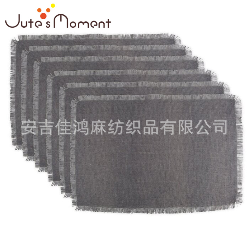 Mantel de yute estilo granja, decoración rústica gruesa de lino para hogar multicolor