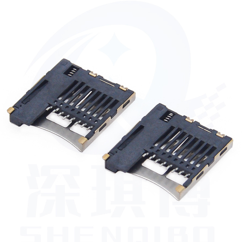 T-flash tfインナー溶接カードホルダーmicro8p smt自弾式インナー溶接足sd携帯電話メモリーカードホルダー|undefined