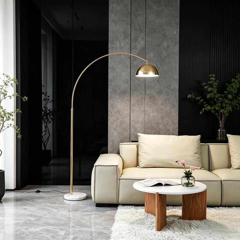 Fishing Lamp Floor Lamp for Living Room Sofa Side, Nordic Minimalist Remote Control Light Luxury Bedroom Bedside Standing Lamp for Mahjong Room