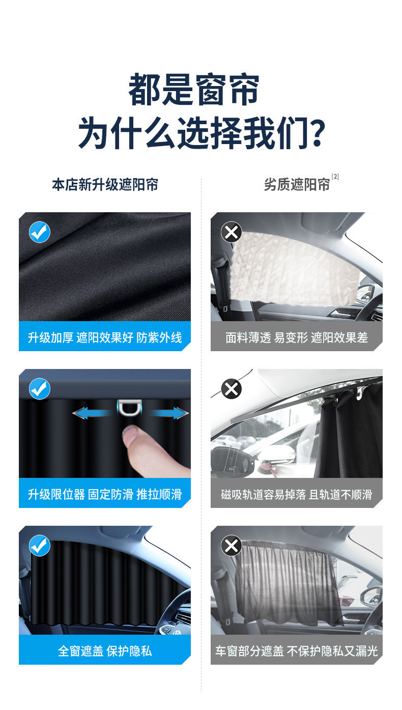 Car Window Curtain Track, Car Window Sunshade, Baby Car Curtain, Car Sunshade, In-Car Sunshade Curtain